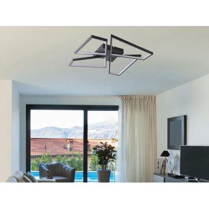 Dimmbare LED-Deckenleuchte LED/115W/230V 3000-6500K schwarz + Fernbedienung