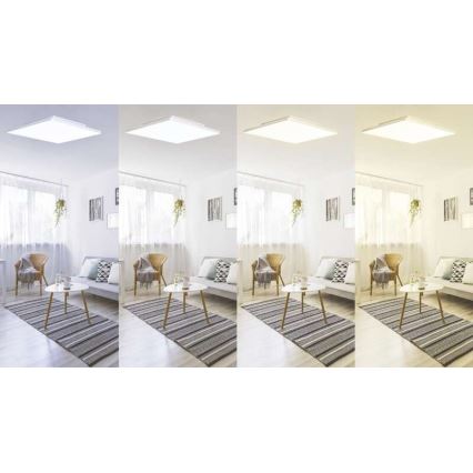 Dimmbare LED-Deckenleuchte LED/24W/230V 2700K-6000K rechteckig CRI 95 + Fernbedienung