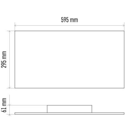 Dimmbare LED-Deckenleuchte LED/24W/230V 2700K-6000K rechteckig CRI 95 + Fernbedienung