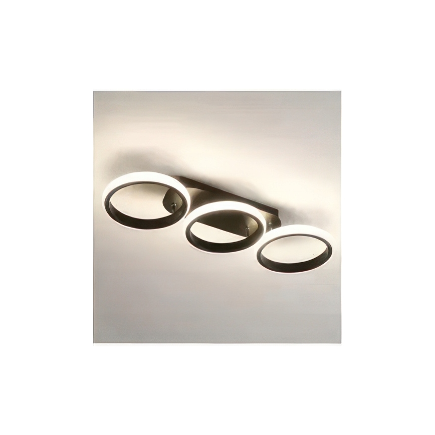 Dimmbare LED-Deckenleuchte LED/30W/230V 3000–6500K schwarz Wi‑Fi Tuya + Fernbedienung