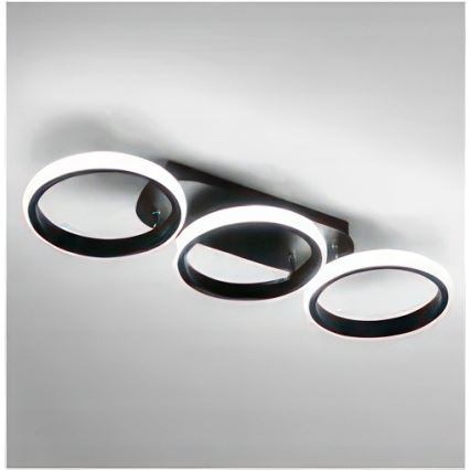 Dimmbare LED-Deckenleuchte LED/30W/230V 3000–6500K schwarz Wi‑Fi Tuya + Fernbedienung