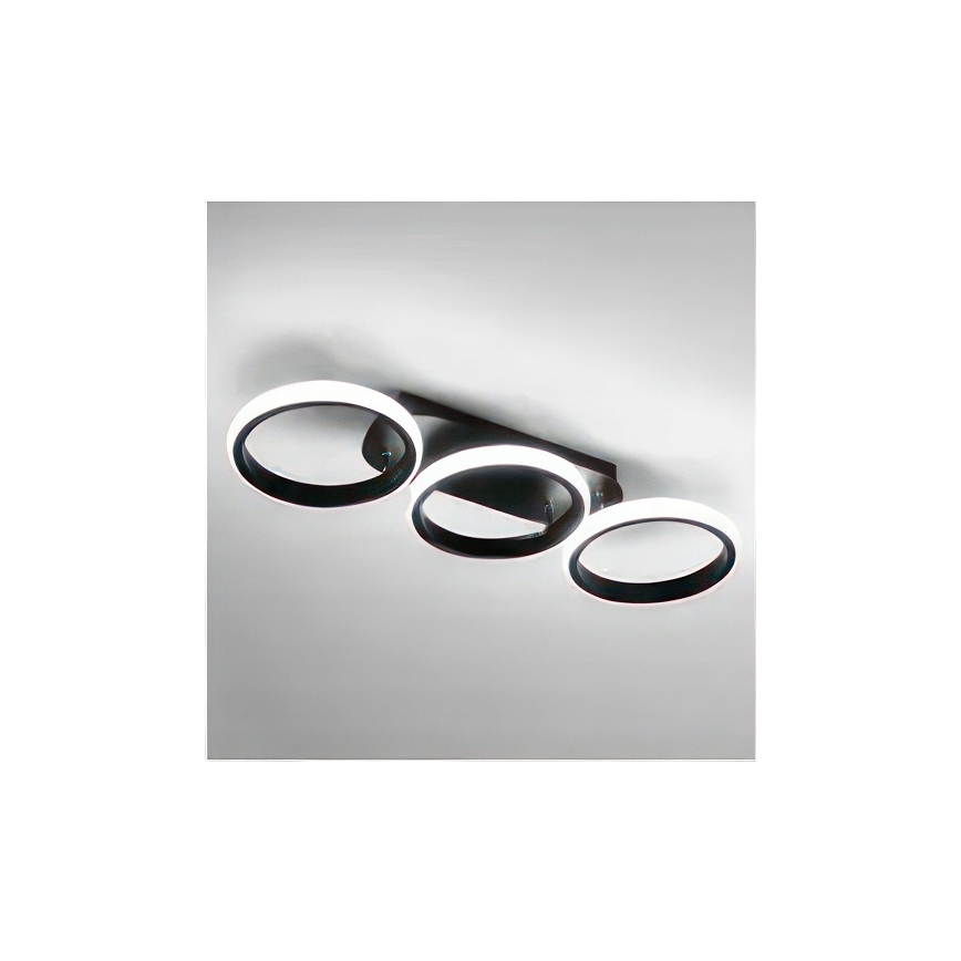 Dimmbare LED-Deckenleuchte LED/30W/230V 3000–6500K schwarz Wi‑Fi Tuya + Fernbedienung