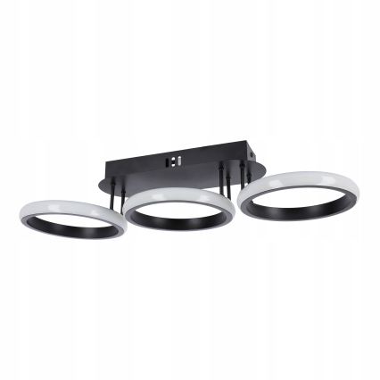 Dimmbare LED-Deckenleuchte LED/30W/230V 3000–6500K schwarz Wi‑Fi Tuya + Fernbedienung