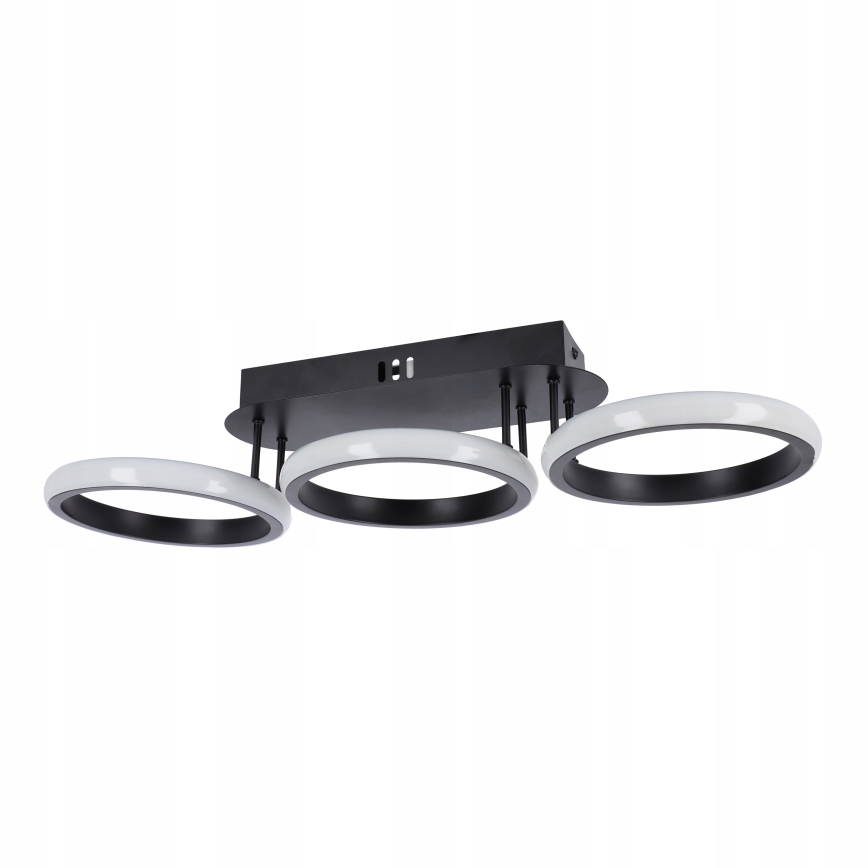 Dimmbare LED-Deckenleuchte LED/30W/230V 3000–6500K schwarz Wi‑Fi Tuya + Fernbedienung