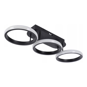 Dimmbare LED-Deckenleuchte LED/30W/230V 3000–6500K schwarz Wi‑Fi Tuya + Fernbedienung