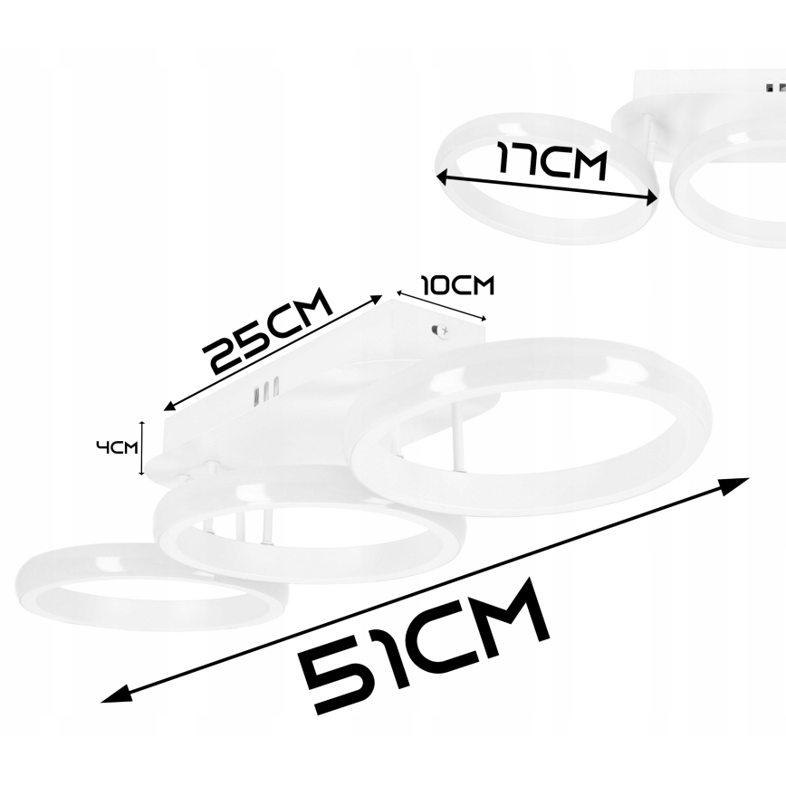 Dimmbare LED-Deckenleuchte LED/30W/230V 3000-6500K weiß Wi-Fi Tuya + Fernbedienung