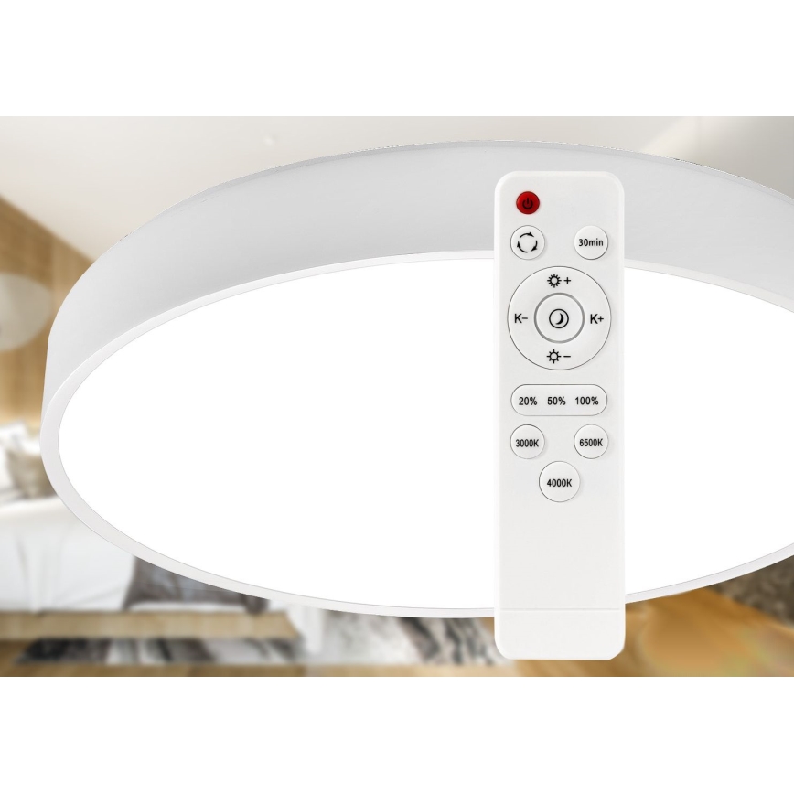 Dimmbare LED-Deckenleuchte LED/40W/230V 3000-6500K d 40 cm weiß + Fernbedienung