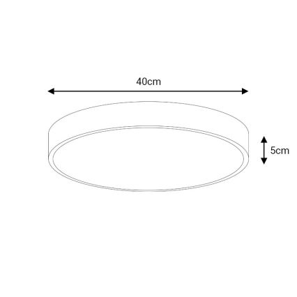 Dimmbare LED-Deckenleuchte LED/40W/230V 3000-6500K d 40 cm weiß + Fernbedienung