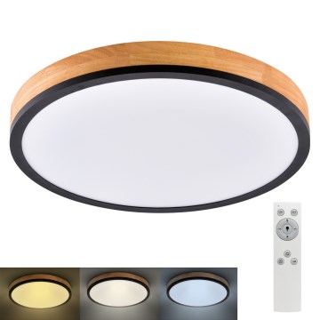 Dimmbare LED-Deckenleuchte LED/40W/230V 3000-6500K Eiche + Fernbedienung