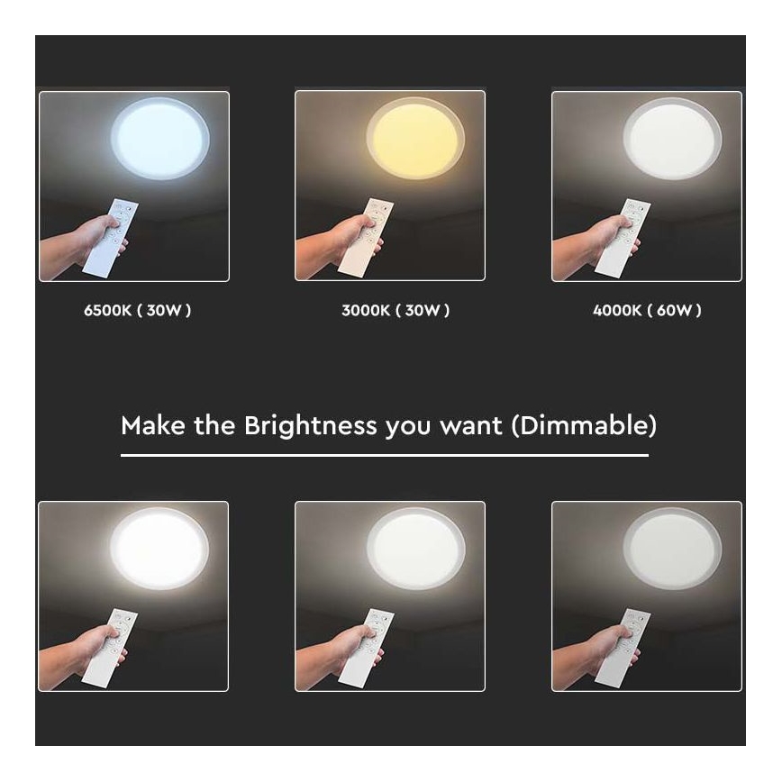 Dimmbare LED-Deckenleuchte LED/40W/230V 3000K/4000K/6500K + FB