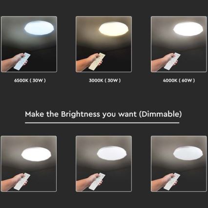 Dimmbare LED-Deckenleuchte LED/40W/230V 3000K/4000K/6500K + FB