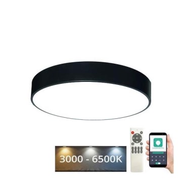 Dimmbare LED-Deckenleuchte LED/50W/230V 3000-6500K schwarz + Fernbedienung