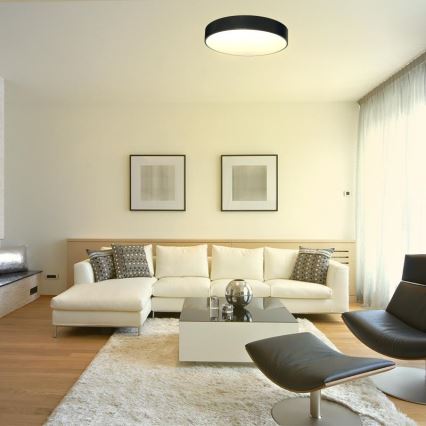 Dimmbare LED-Deckenleuchte LED/50W/230V 3000-6500K schwarz + Fernbedienung