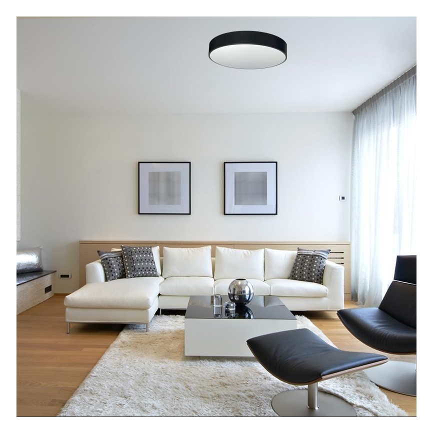 Dimmbare LED-Deckenleuchte LED/50W/230V 3000-6500K schwarz + Fernbedienung