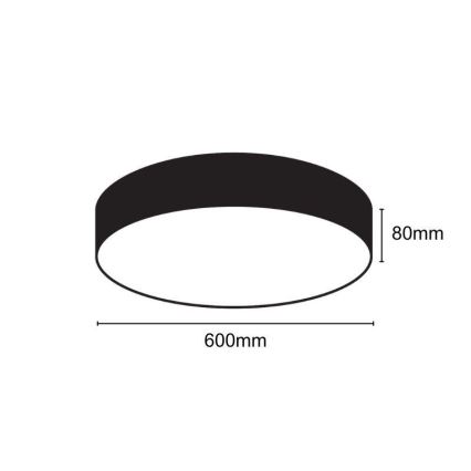 Dimmbare LED-Deckenleuchte LED/50W/230V 3000-6500K schwarz + Fernbedienung