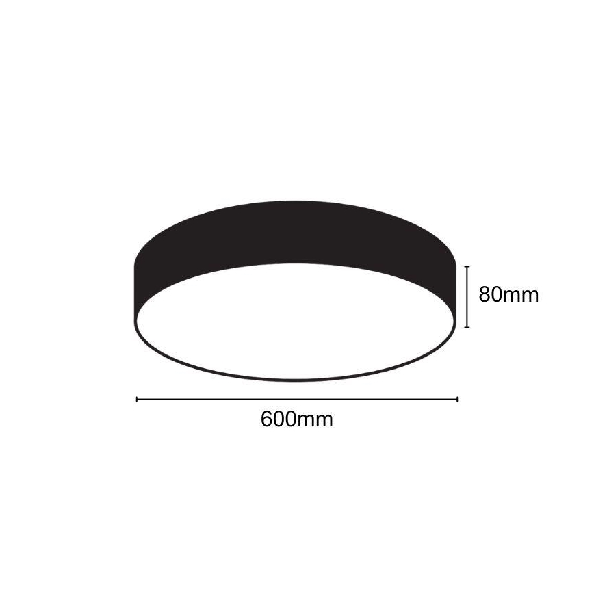 Dimmbare LED-Deckenleuchte LED/50W/230V 3000-6500K schwarz + Fernbedienung