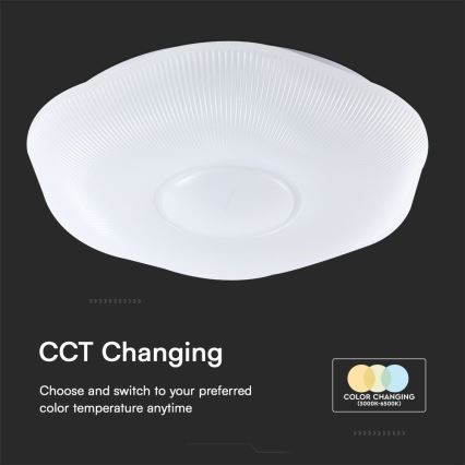 Dimmbare LED-Deckenleuchte LED/60W/230V 3000-6500K 50 cm weiß + Fernbedienung
