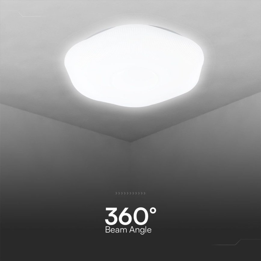 Dimmbare LED-Deckenleuchte LED/60W/230V 3000-6500K 50 cm weiß + Fernbedienung