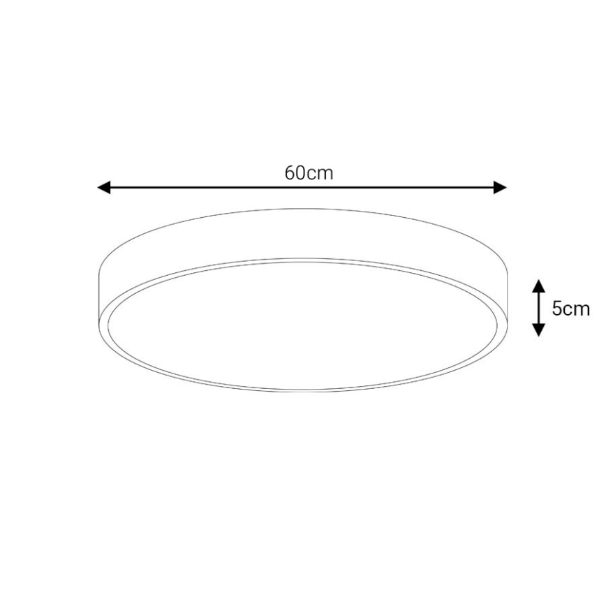 Dimmbare LED-Deckenleuchte LED/60W/230V 3000-6500K d 60 cm weiß + Fernbedienung