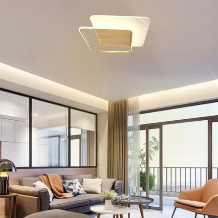 Dimmbare LED-Deckenleuchte LED/60W/230V 3000-6500K + Fernbedienung