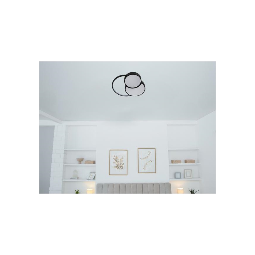 Dimmbare LED-Deckenleuchte LED/60W/230V 3000-6500K schwarz + Fernbedienung
