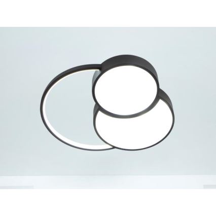 Dimmbare LED-Deckenleuchte LED/60W/230V 3000-6500K schwarz + Fernbedienung