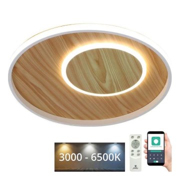 Dimmbare LED-Deckenleuchte LED/65W/230V 3000-6500K braun +Fernbedienung