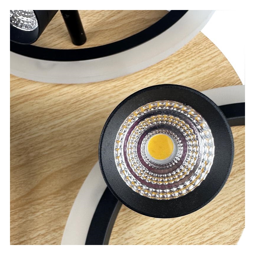 Dimmbare LED-Deckenleuchte LED/70W/230V 3000-6500K schwarz/braun + Fernbedienung