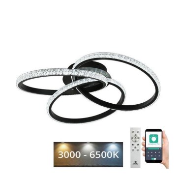 Dimmbare LED-Deckenleuchte LED/70W/230V 3000-6500K schwarz + Fernbedienung
