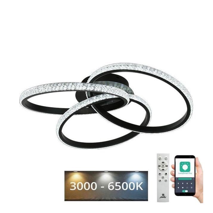 Dimmbare LED-Deckenleuchte LED/70W/230V 3000-6500K schwarz + Fernbedienung