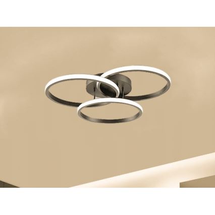 Dimmbare LED-Deckenleuchte LED/70W/230V 3000-6500K schwarz + Fernbedienung