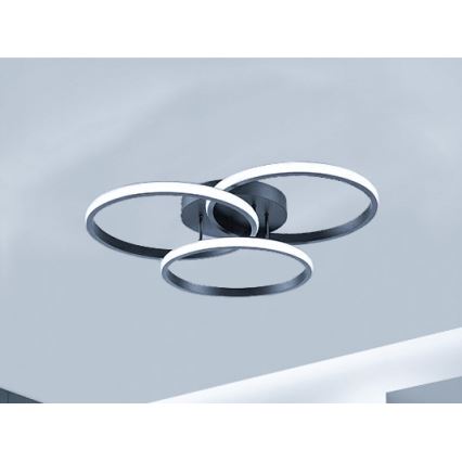 Dimmbare LED-Deckenleuchte LED/70W/230V 3000-6500K schwarz + Fernbedienung