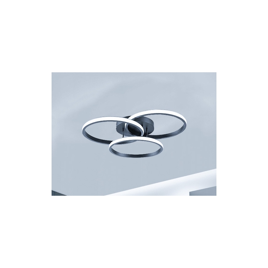 Dimmbare LED-Deckenleuchte LED/70W/230V 3000-6500K schwarz + Fernbedienung