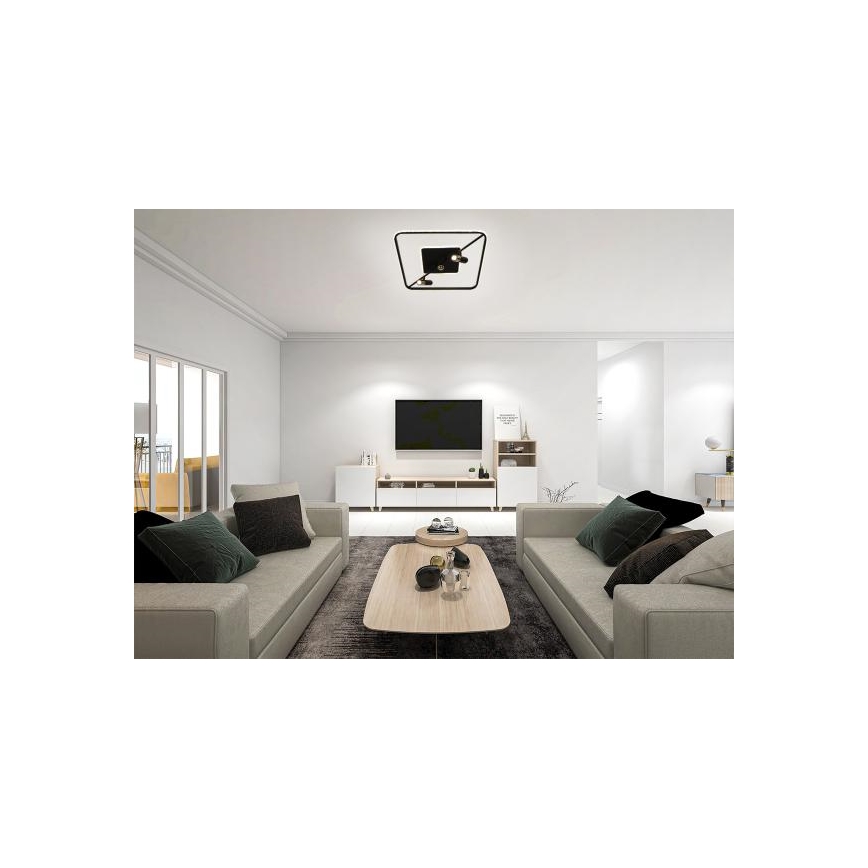 Dimmbare LED-Deckenleuchte LED/70W/230V 3000-6500K schwarz + Fernbedienung