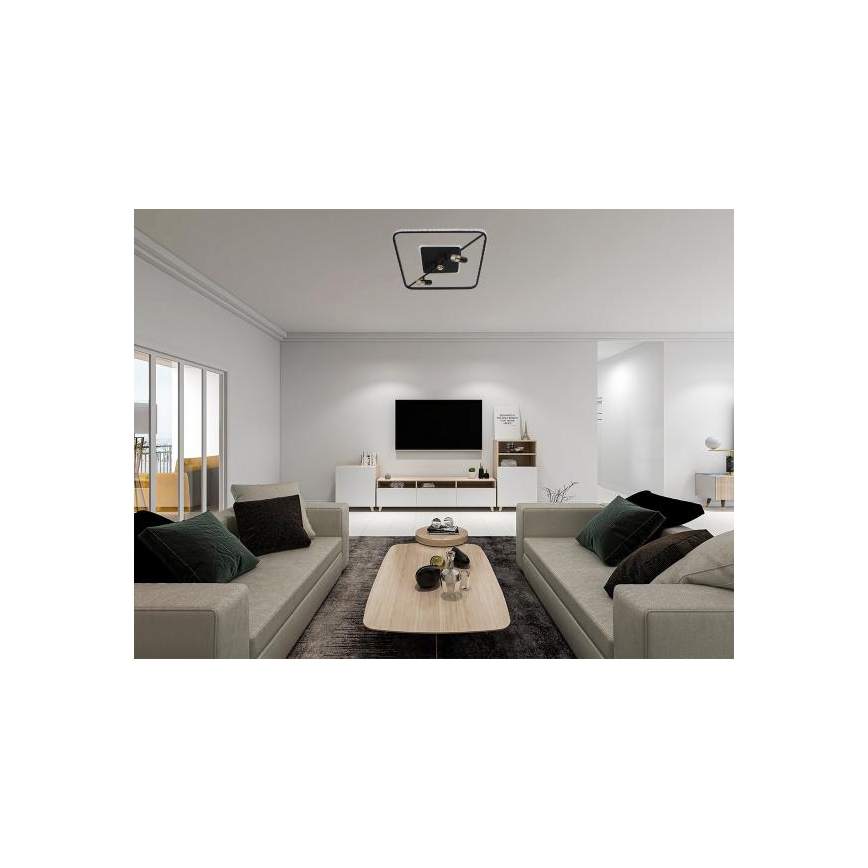 Dimmbare LED-Deckenleuchte LED/70W/230V 3000-6500K schwarz + Fernbedienung