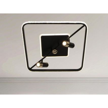 Dimmbare LED-Deckenleuchte LED/70W/230V 3000-6500K schwarz + Fernbedienung