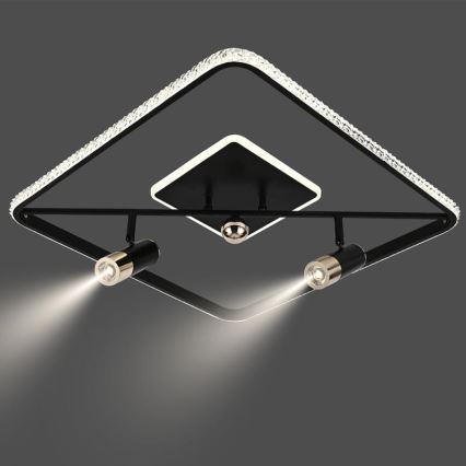 Dimmbare LED-Deckenleuchte LED/70W/230V 3000-6500K schwarz + Fernbedienung