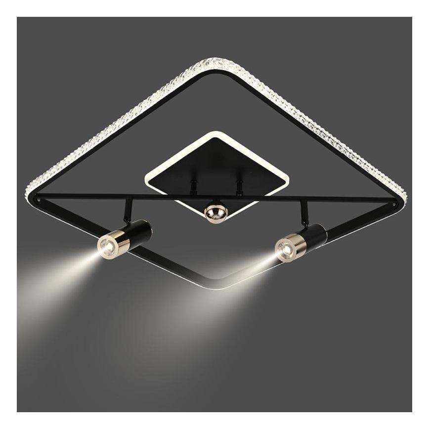 Dimmbare LED-Deckenleuchte LED/70W/230V 3000-6500K schwarz + Fernbedienung