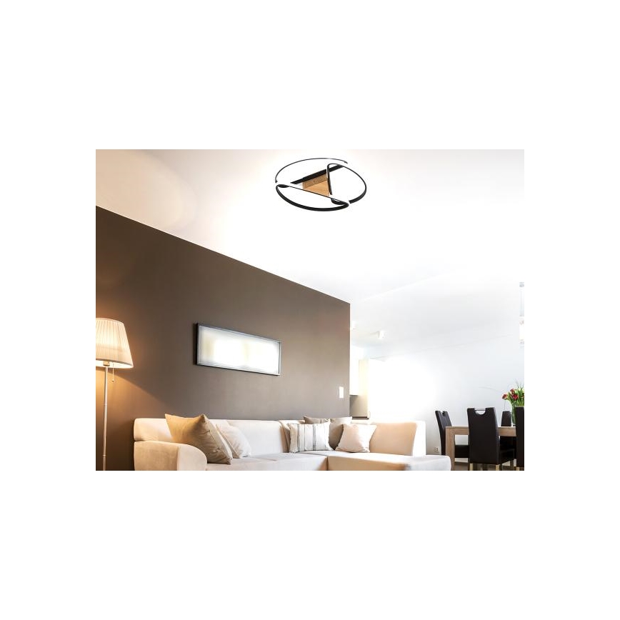 Dimmbare LED-Deckenleuchte LED/75W/230V 3000-6500K braun/schwarz + Fernbedienung
