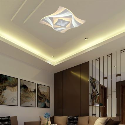 Dimmbare LED-Deckenleuchte LED/75W/230V 3000-6500K 49,5x49,5 cm + Fernbedienung