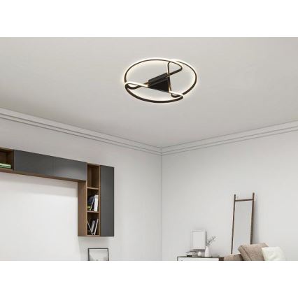 Dimmbare LED-Deckenleuchte LED/75W/230V 3000-6500K schwarz + Fernbedienung
