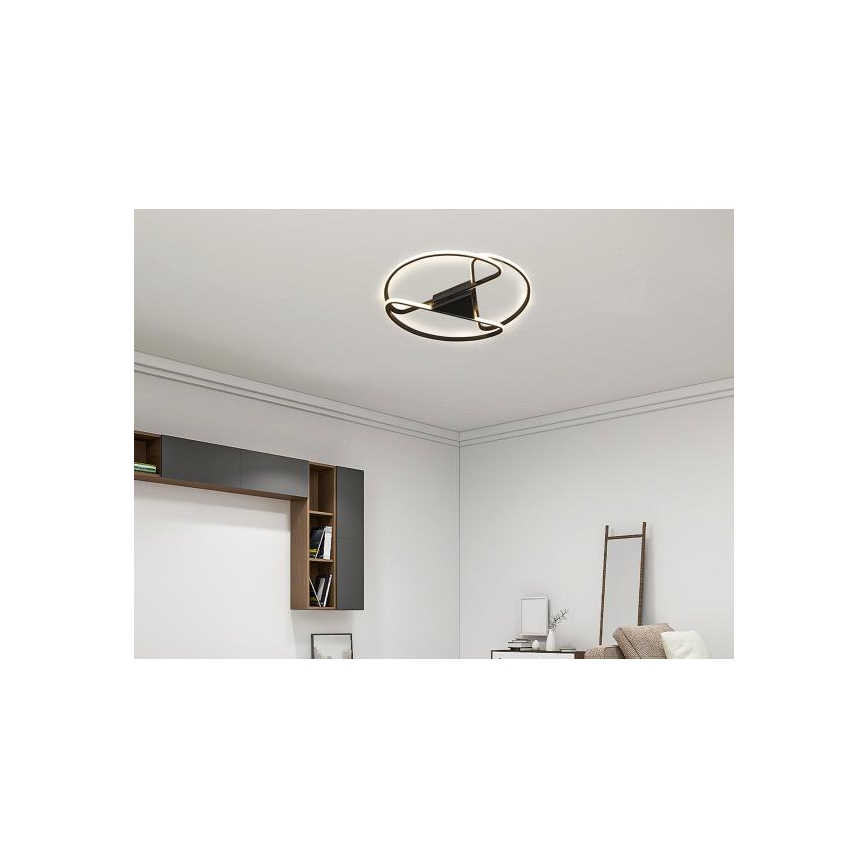 Dimmbare LED-Deckenleuchte LED/75W/230V 3000-6500K schwarz + Fernbedienung