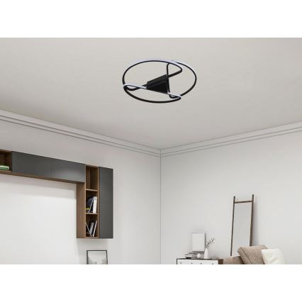 Dimmbare LED-Deckenleuchte LED/75W/230V 3000-6500K schwarz + Fernbedienung