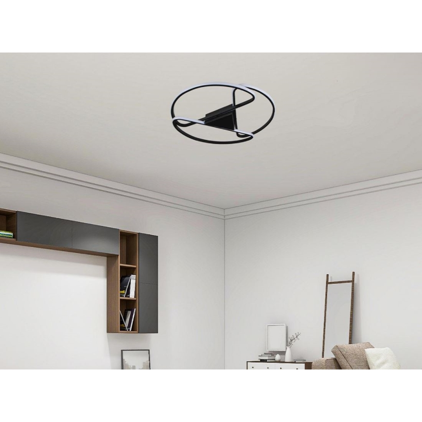Dimmbare LED-Deckenleuchte LED/75W/230V 3000-6500K schwarz + Fernbedienung