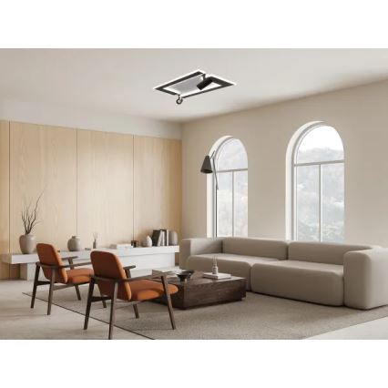 Dimmbare LED-Deckenleuchte LED/80W/230V 3000-6500K schwarz + Fernbedienung