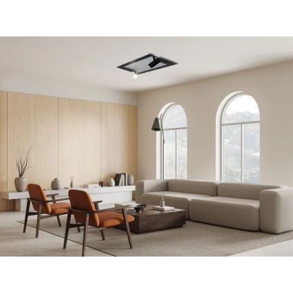 Dimmbare LED-Deckenleuchte LED/80W/230V 3000-6500K schwarz + Fernbedienung