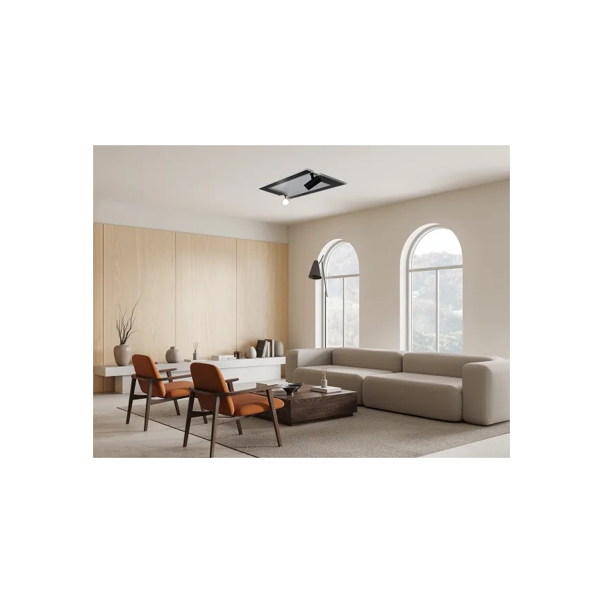 Dimmbare LED-Deckenleuchte LED/80W/230V 3000-6500K schwarz + Fernbedienung