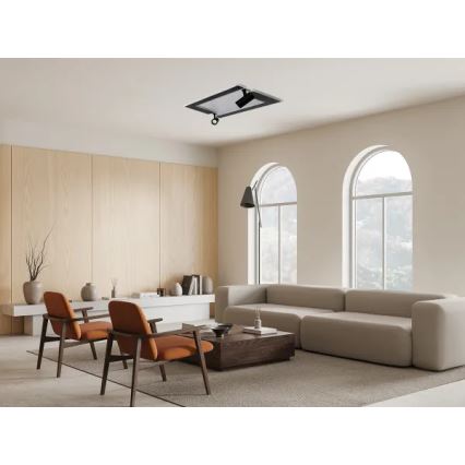 Dimmbare LED-Deckenleuchte LED/80W/230V 3000-6500K schwarz + Fernbedienung