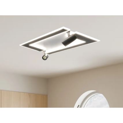 Dimmbare LED-Deckenleuchte LED/80W/230V 3000-6500K schwarz + Fernbedienung