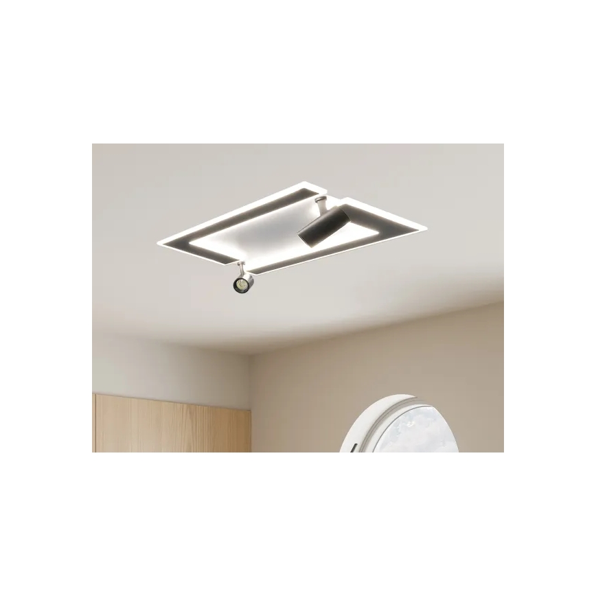 Dimmbare LED-Deckenleuchte LED/80W/230V 3000-6500K schwarz + Fernbedienung